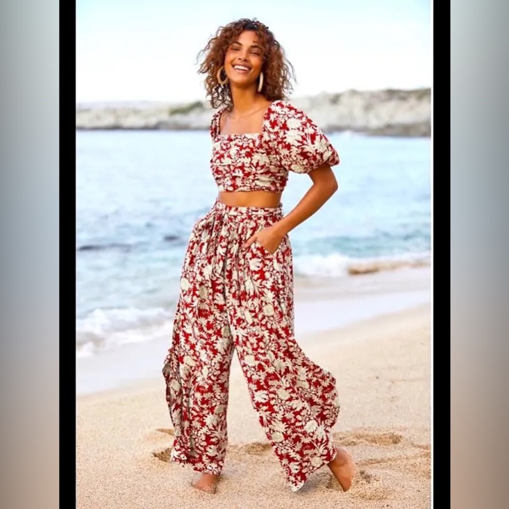 Free People Sunday Set Brown/Red (Size Small) NEW WITH TAGS!